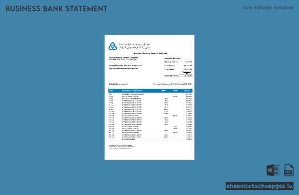 Beispiel eines Kontoauszugs der tadschikischen Mikrofinanzorganisation FMFB (Word- und PDF-Datei)
